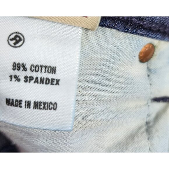 Big Star Jeans Womens 28 Blue Liv Cropped Dark Wash Denim Flap Pockets (28x23) - Picture 11 of 12